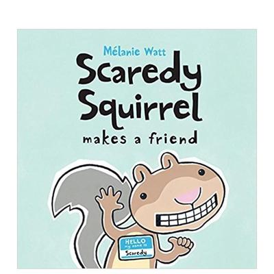 【现货】胆小的松鼠交了一个朋友Scaredy Squirrel Makes a Friend英文儿童绘本IP系列Mélanie Watt平装Kids Can Press3-6岁进口