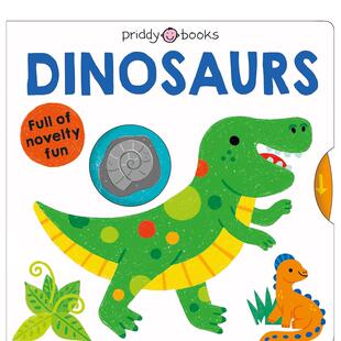 小世界 Priddy DinosaursRoger 外版 预售 Little 6岁 恐龙英文儿童趣味进口原版 书纸板书3岁 World Book 我