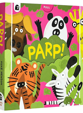 【预售】【可滑动翻翻书】帕普！英文儿童趣味进口原版外版书纸板书Parp!Mike HensonHappy Yak