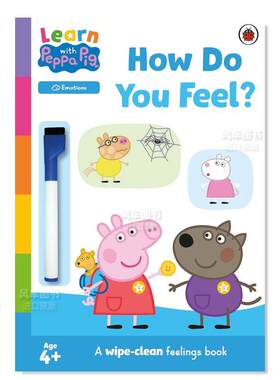 【预售】你感觉如何？英文儿童绘本IP系列进口原版外版书简装【Learn with Peppa】How Do You Feel?LadybirdLadybird