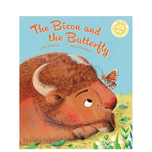 故事英文儿童绘本动物生态环保进口原版 eco Bison 预售 野牛和蝴蝶：生态系统 and 书平装 外版 Butterfly the 6周岁The