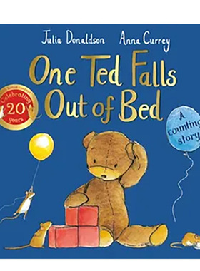 【预售】一只泰德从床上掉下来 20 周年纪念版英文儿童绘本IP系列进口原版外版书平装6-9岁One Ted Falls Out of Bed 20th Anniv