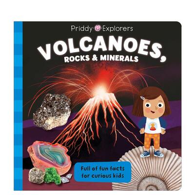 【现货】【普里迪探索者】火山岩石与矿物Priddy Explorers英文儿童绘本知识百科Priddy纸板书Priddy Books3-9岁进口原版书978183
