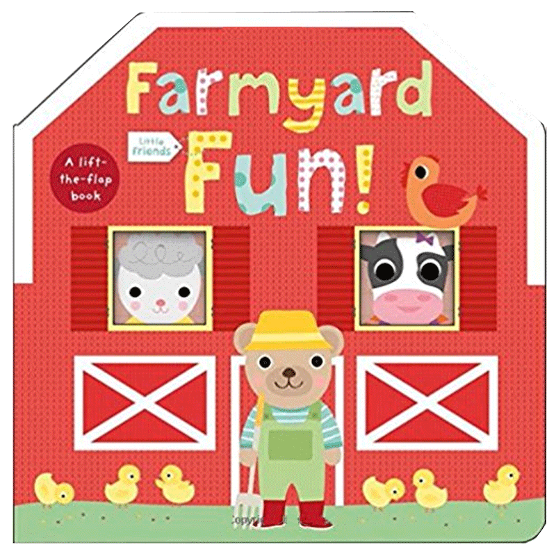 【现货】【小朋友】翻翻书：农家乐英文儿童趣味进口原版书精装【Little friend】Farmyard Fun Roger Priddy著Priddy Books出版