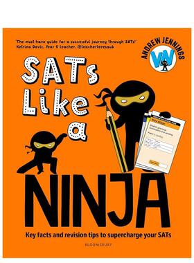 【预售】像忍者一样应对 SAT 考试复习技巧SATs Like a Ninja  Key facts英文儿童自然拼读9-12岁平装Andrew Jennings进口原版书B