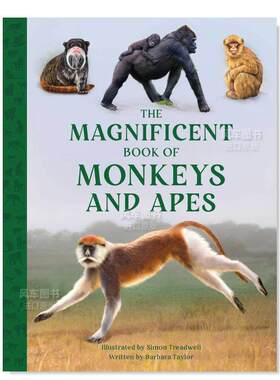 【预售】猿猴大书英文青少年读物进口原版外版书精装9岁-12岁【The Magnificent Book of】Monkeys and ApesTaylorWeldon Owen