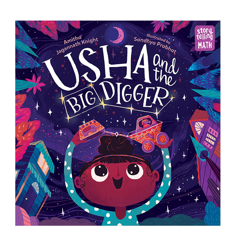 【现货】乌莎和大挖掘机Usha and the Big Digger 4-8岁天文太空知识启蒙趣味故事绘本英文原版北斗星星座观星兴趣培养书籍进口-封面