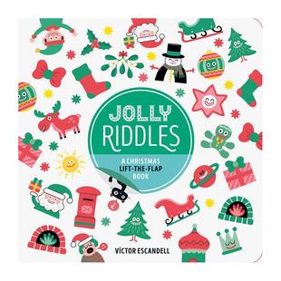 欢乐翻翻书Jolly Riddles英文儿童趣味Victor 9岁进口原版 现货 书9781797235271 Books6 圣诞猜猜乐 Chronicle Escandell精装