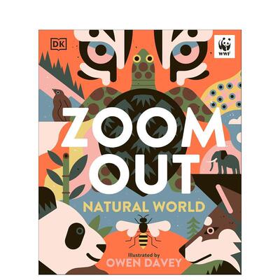 【现货】自然生态全景图鉴 探秘12种标志性动物与奇妙家园Zoom Out Natural World英文儿童绘本动物生态环保Owen Davey精装6-9岁D