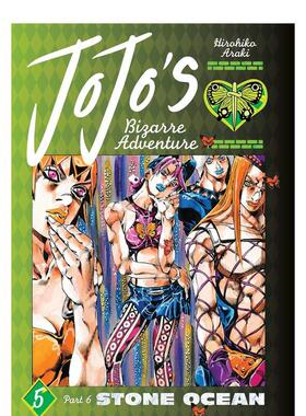 【现货】Jojo的奇妙冒险第六部——石之海 卷5JoJo's Bizarre Adventure: Part 6--Stone Ocean， Vol. 5英文漫画图书Hirohiko Ar