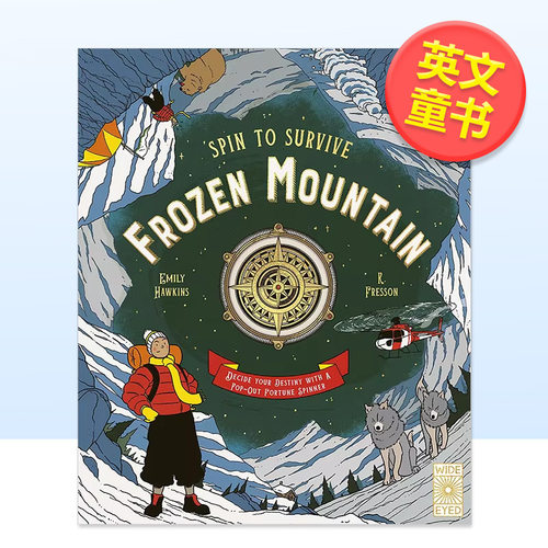 【Spin to Survive】命运转盘独行阿尔卑斯 英文儿童艺术启蒙进口原版书Frozen Mountain: Decide your destiny with a