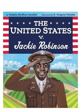 【现货】美国与杰基罗宾逊案United States v. Jackie Robinson英文儿童绘本人物传记Bardhan-QuallenBalzer & Bray6-9岁进口原版