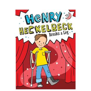 simon出版 亨利·赫克贝克摔断腿英文青少年读物进口原版 Coven著Little Wanda Leg Breaks Heckelbeck 书Henry 现货