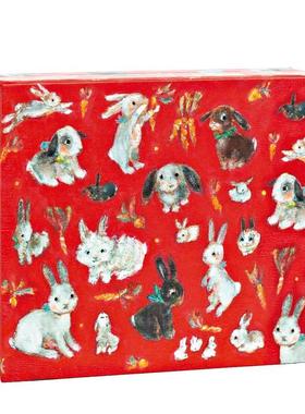 【预售】甜心兔兔问候卡Honey Bunnies QuickNotes Notecards英文文创卡牌teNeues盒装teNeues进口原版书9781623258450