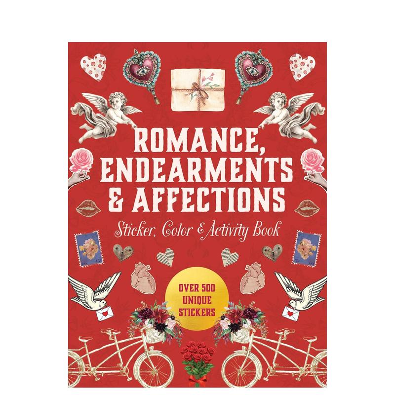 浪漫、亲昵和情愫贴纸、涂色和活