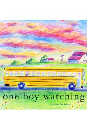 【预售】【美国插画师Grant Snider】男孩他在看One Boy Watching英文儿童绘本插画师3-6岁精装Grant Snider进口原版书Chronicle