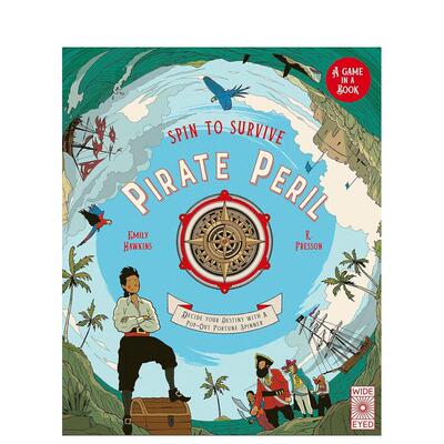 【现货】命运转盘海盗危局【Spin to Survive】Pirate Peril英文儿童绘本IP系列Emily Hawkins精装Wide Eyed Editions进口原版书