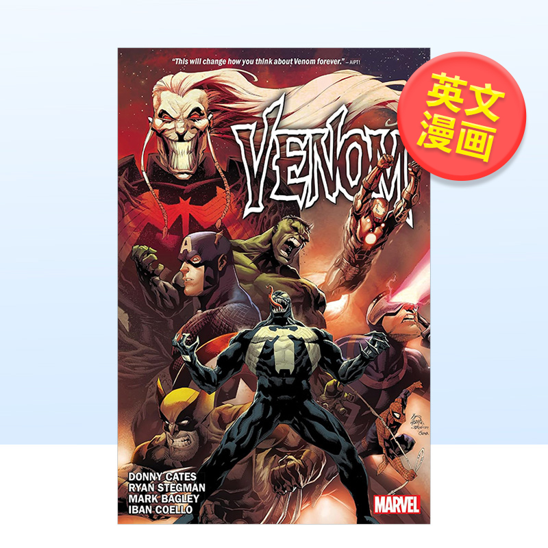 【预售】【Marvel】毒液凯茨和斯泰格曼英文漫画精装进口原版书Venomnibus by Cates & Stegman Cates  Donny