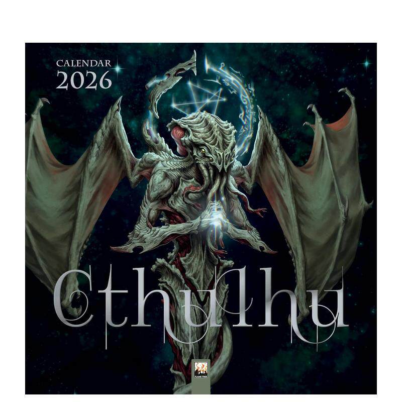 【现货】克苏鲁 2026年挂历 艺术日历 Cthulhu Wall Calendar 2026 英文文创日历日历Flame Tree进口原版书9781835623220