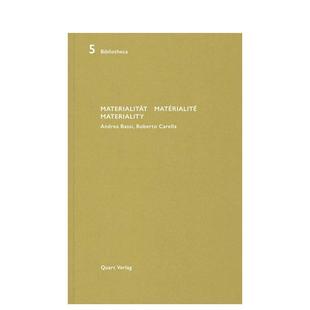 Quart 书978 法 Materialite Materiality英文建筑设计Heinz Materialitat 物质性德 英文版 Publishers进口原版 Wirz平装 预售