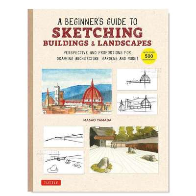 【预 售】建筑和景观素描初学者指南 A Beginner's Guide to Sketching Buildings & Landscapes 英文艺术技法与入门赏析原版图书