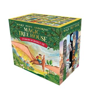 28全套礼盒装 英文儿童故事进口原版 9岁MagicTreeHouseBoxedSet1 预售 28Random 6岁 神奇树屋系列1 书MaryPopeOsborne平装 外版