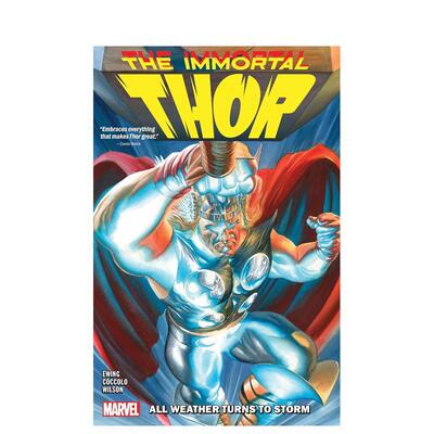 【预售】【Marvel】不朽的雷神卷1所有天气都变成暴风雨英文漫画简装进口原版书Immortal Thor Vol. 1: All Weather Turns To St