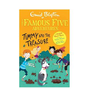Five Blyton进 Enid and 现货 疯狂侦探团蒂米和宝藏Famous the Short Colour 6岁平装 Stories Treasure英文儿童桥梁书3 Timmy