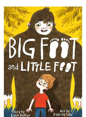 【预售】【大脚和小脚 1】大脚和小脚Big Foot and Little Foot Big Foot and Little Foot #1英文青少年读物3-6岁简装Ellen Pott