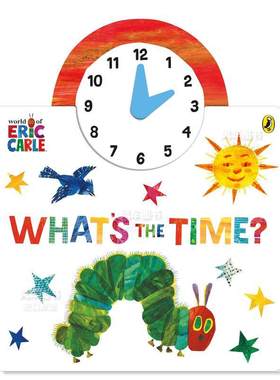 【预售】【艾瑞·卡尔】几点啦？英文儿童绘本IP系列进口原版外版书精装【Eric Carle】What’s the Time?Eric CarlePuffin Book