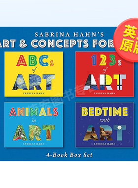【预售】萨宾娜·哈恩给儿童的艺术&概念读物英文儿童艺术启蒙进口原版外版书精装Sabrina Hahn’s Art & Concepts for Kids 4-Bo