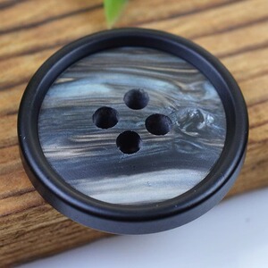 圆形混彩黑边大衣风衣扣子羊绒毛呢外套西装纽扣男士毛衣开衫裤扣