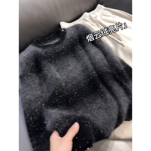 冬季女士拼色加厚圆领毛衣女款2025新款秋冬爆款内搭可外穿打底衫