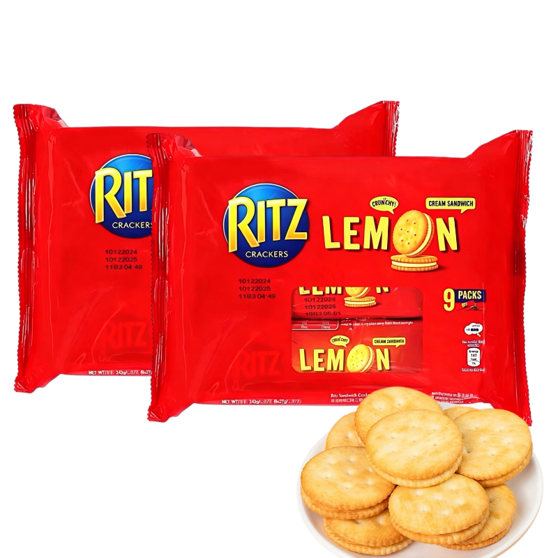 香港代购RITZ进口乐之柠檬夹心饼干办公下午茶独立包装饼干243g