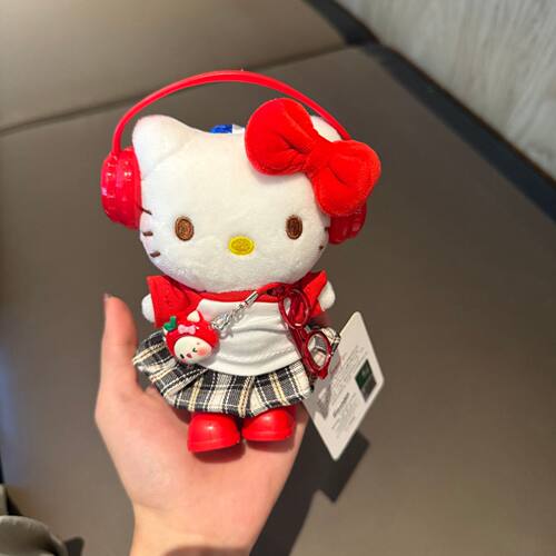 正版凯蒂猫毛绒耳机包挂件