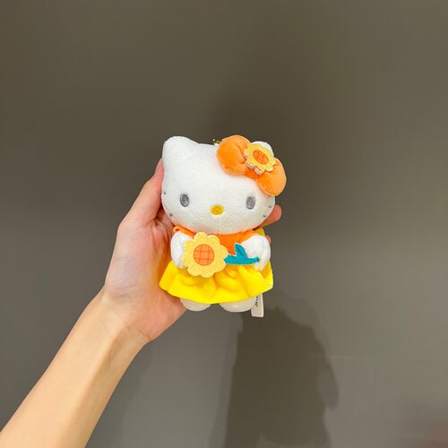 正版防伪向日葵凯蒂猫毛绒钥匙扣