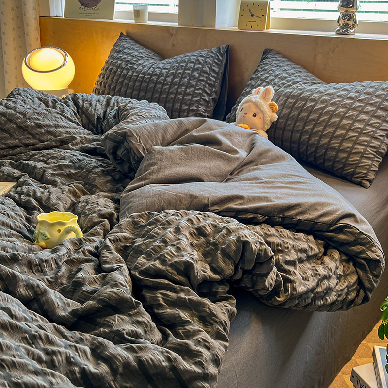 泡泡纱被套单件150x200x230学生宿舍被罩被单人女生三件套四件套4