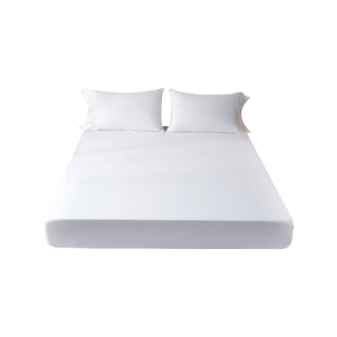 白色床笠单件床单床罩席梦思床垫保护套酒店宾馆民宿足浴床套定制