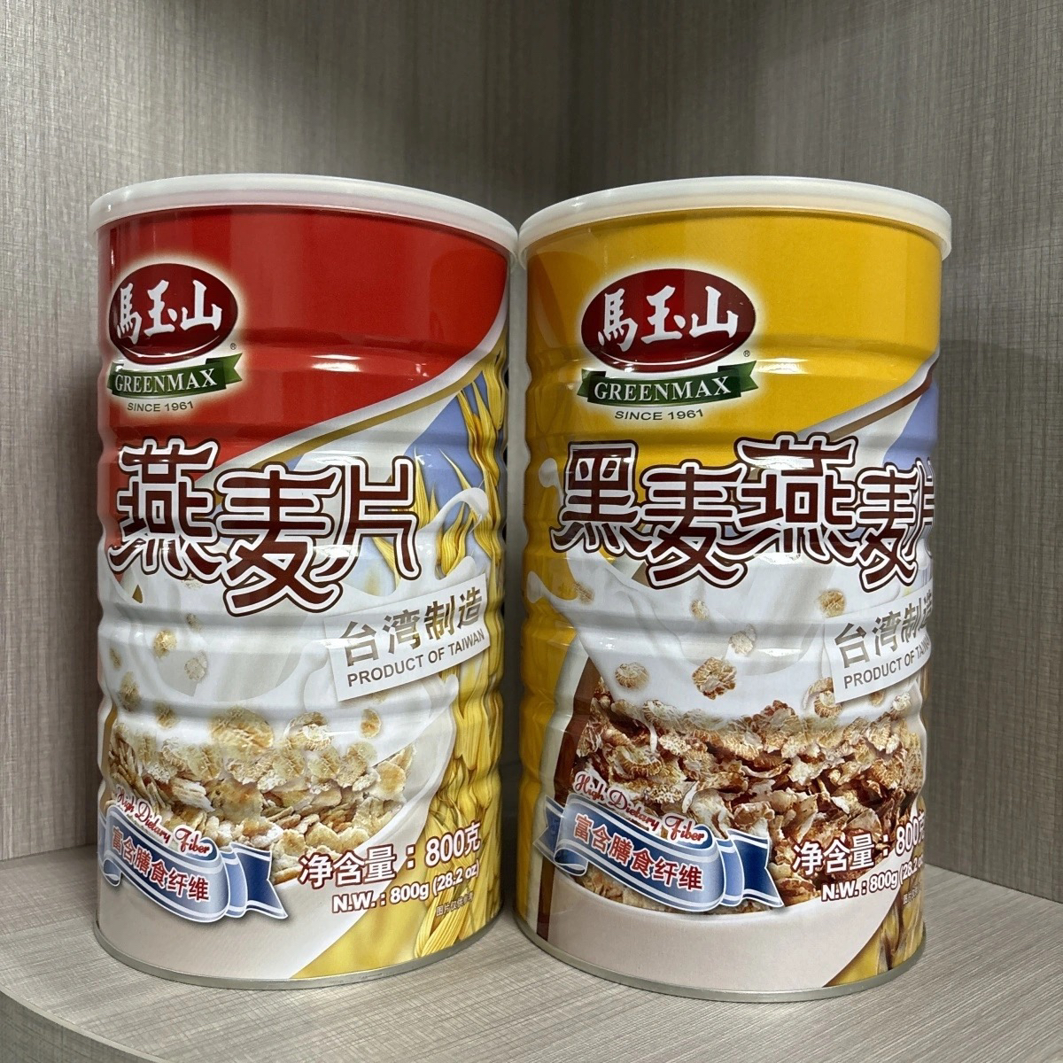 台湾马玉山黑麦大燕麦片800g