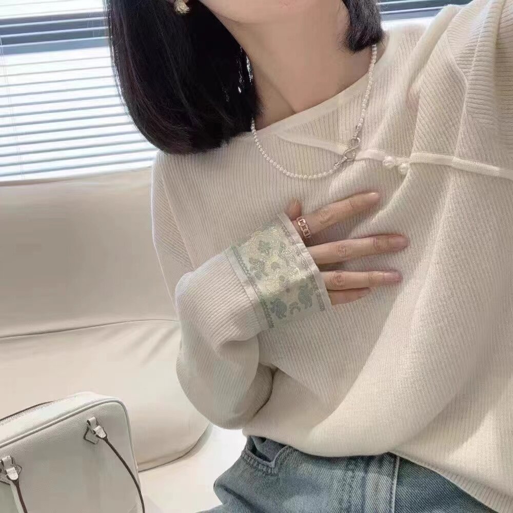 【门店198】新中式欧洲站20毛针织衫