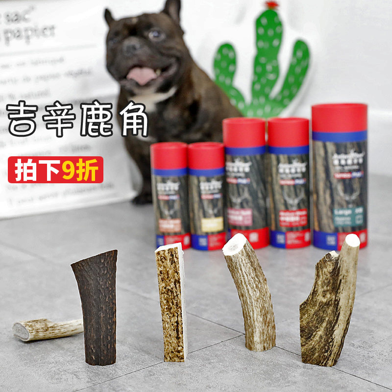 柯基美国洁齿法斗耐咬天然鹿角
