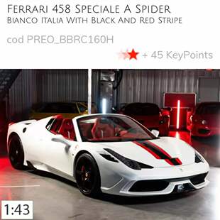 定金 BBR 1:43 法拉利458 Speciale A敞篷树脂汽车模型收藏品摆件