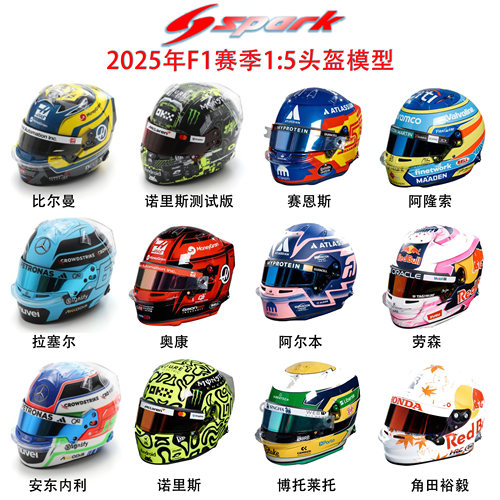 SPARK2025年F1赛季头盔模型