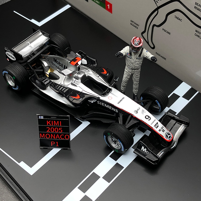spark1:43迈凯轮f1赛车mp4-20 2005摩纳哥胜利9号kimi莱科宁模型
