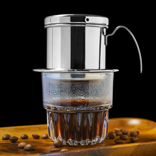 越南咖啡滴漏壶套装不锈钢过滤杯手冲器具一体家用滴滤壶法式漏斗