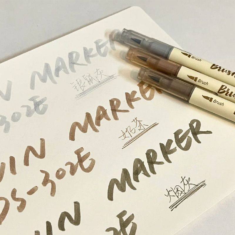 点石软头笔手帐专用彩笔软硬双头bursh马克笔彩色荧光记号笔标记,文具电教/文化用品/商务用品,秀丽笔/软笔/书法笔,淘宝优惠券,粉丝福利购,淘宝优惠卷