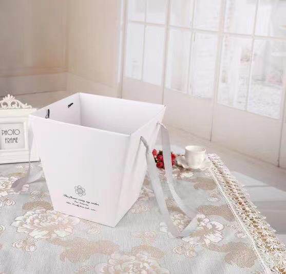 新款欧式折叠梯形花盒礼盒包装盒盒子鲜花花束大号