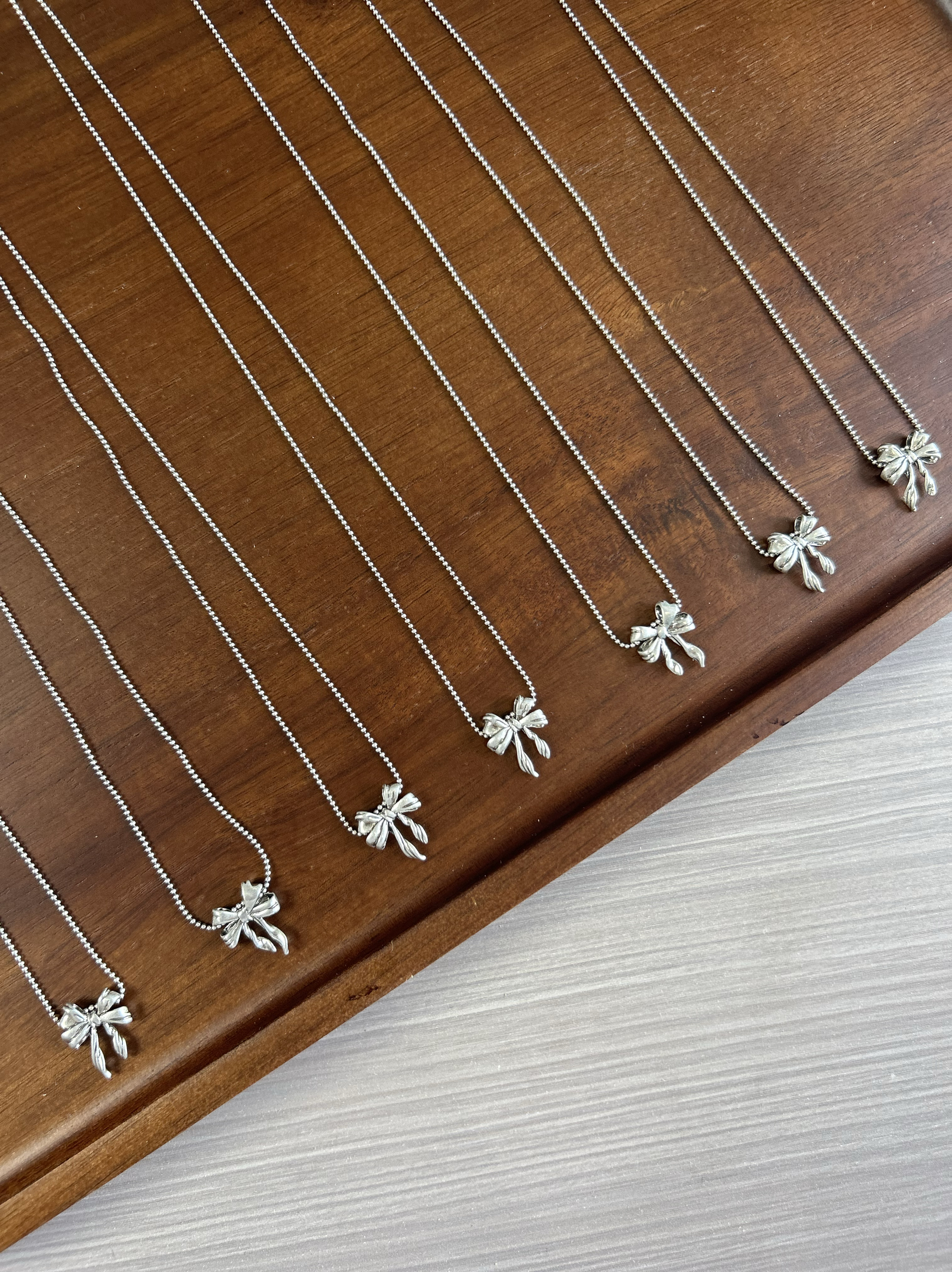 bm同款项链复古朋克风蝴蝶结吊坠锁骨链做旧小饰品女新款 bm平替