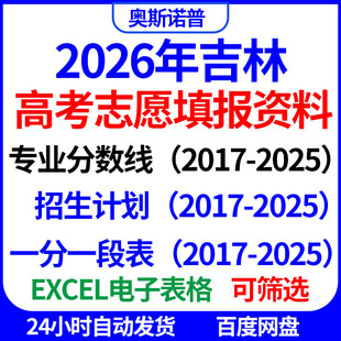 2026吉林高考志愿填报招生计划专科本科提前批专业投档分数线位次