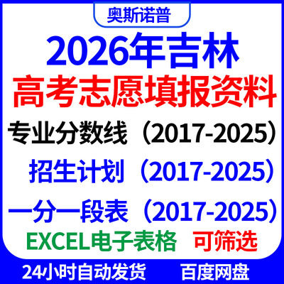 2026吉林高考志愿填报招生计划专科本科提前批专业投档分数线位次